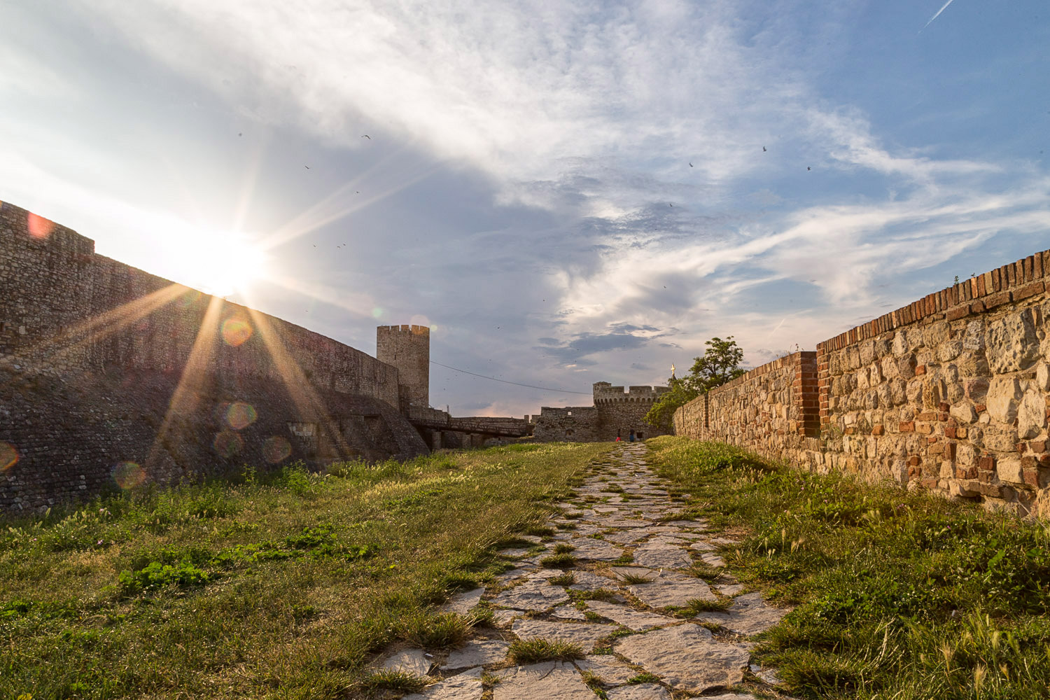 Belgrade Fortress Sunset Stone Path