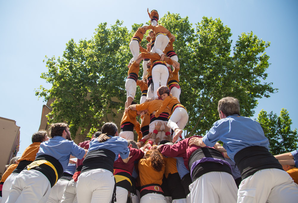 Girona Human Towers Working Together