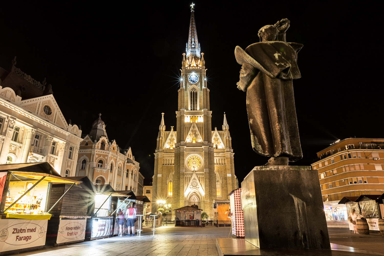 Novi Sad Cathedral at Night