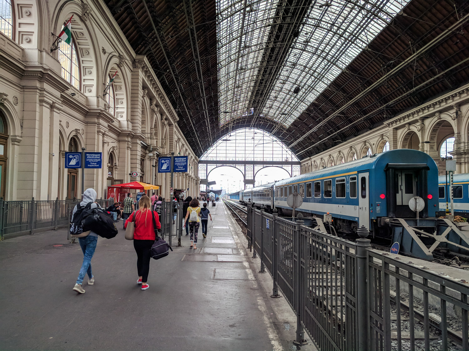 Inside the Budapest Train Station