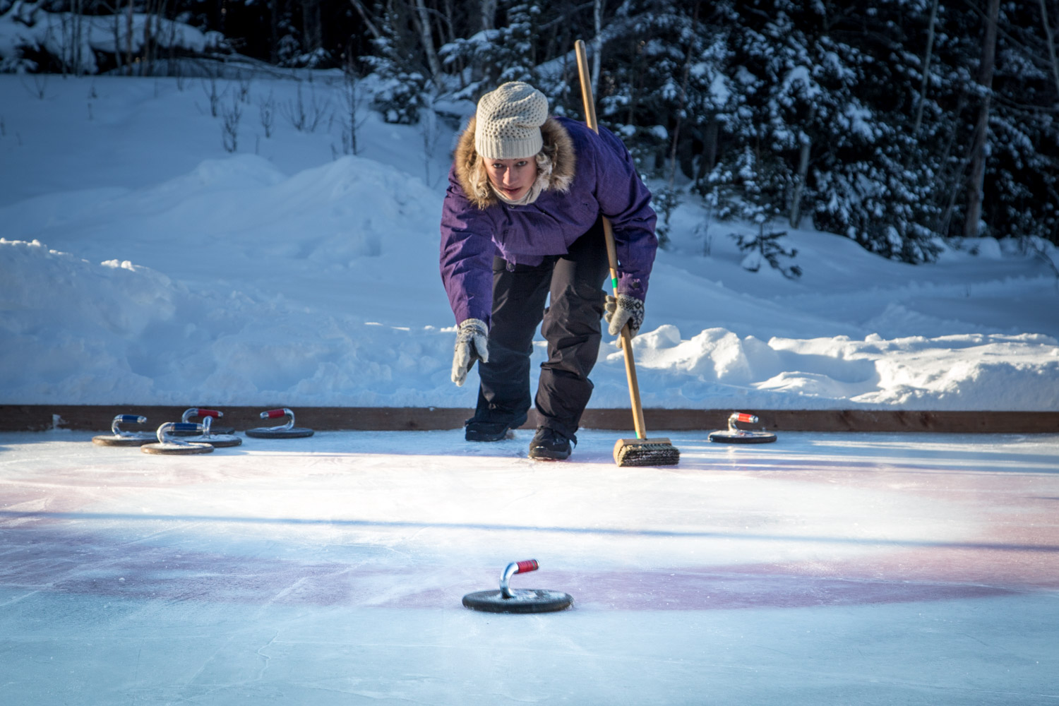 Curling at Elk Ridge Resort Saskatchewan