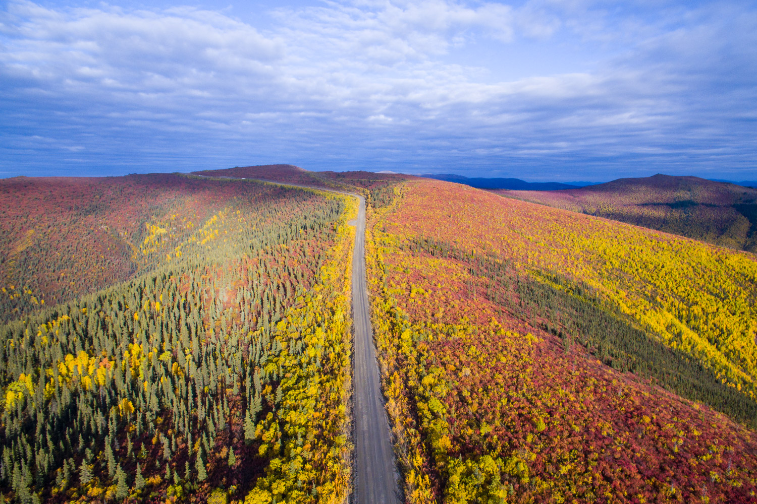 Top of the World Highway From Above