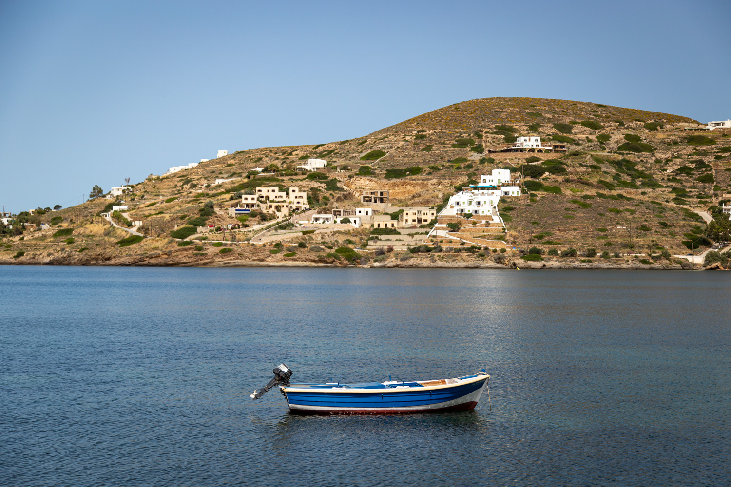 Fishing boat on Ios Greece