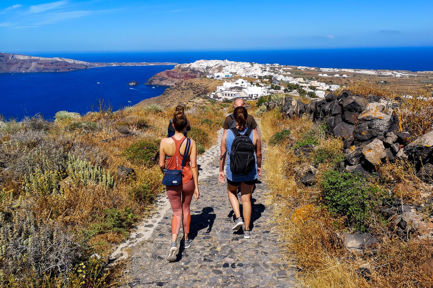 Hike to Ia on Santorini Greece