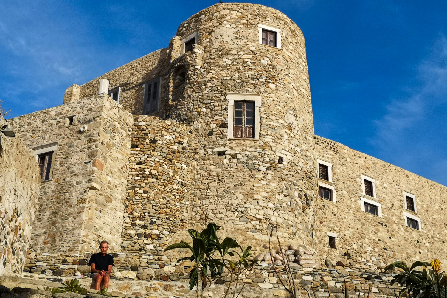 The castle in Naxos Greece