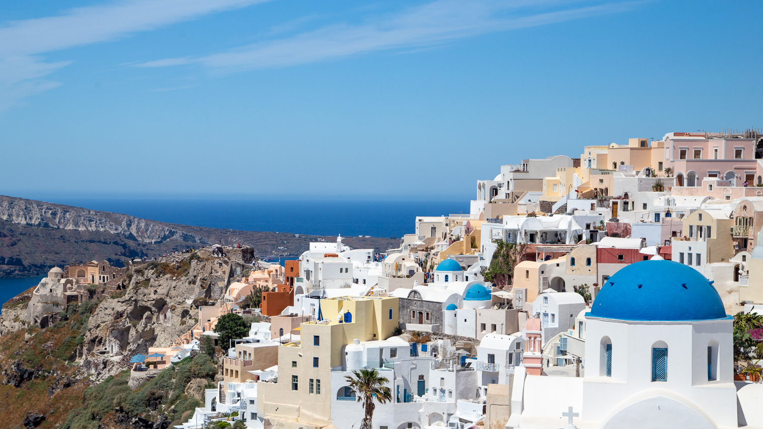 The famous view from Santorini Greece