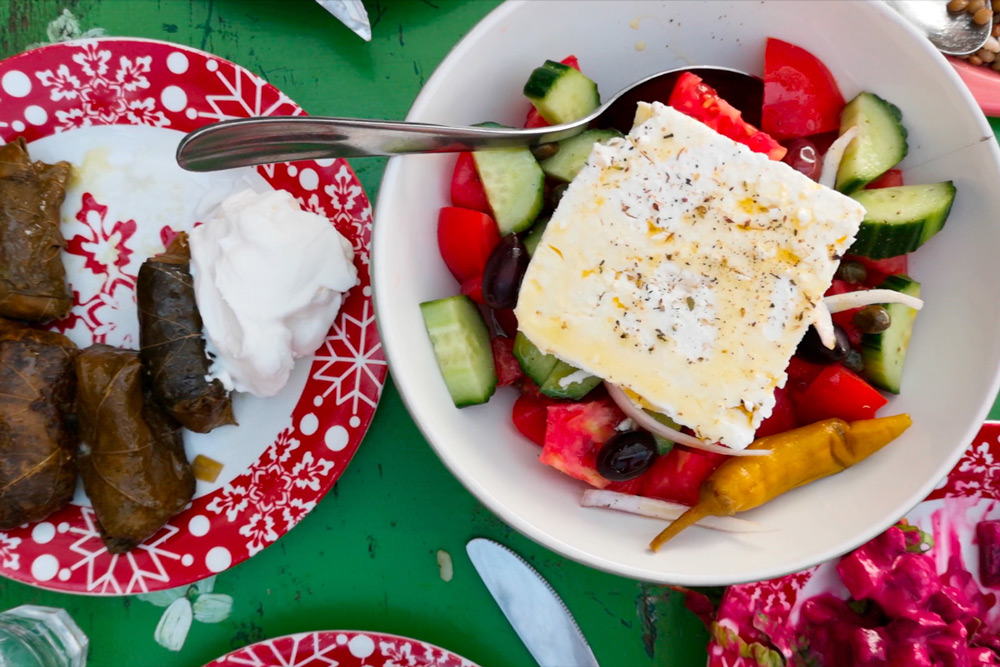 A selection of Greek Food