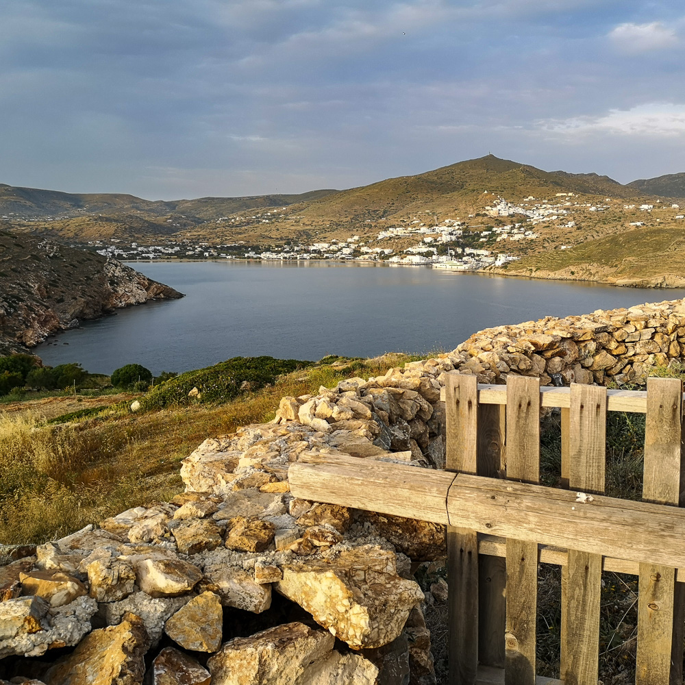 The rocky landscape of Ios, Greece