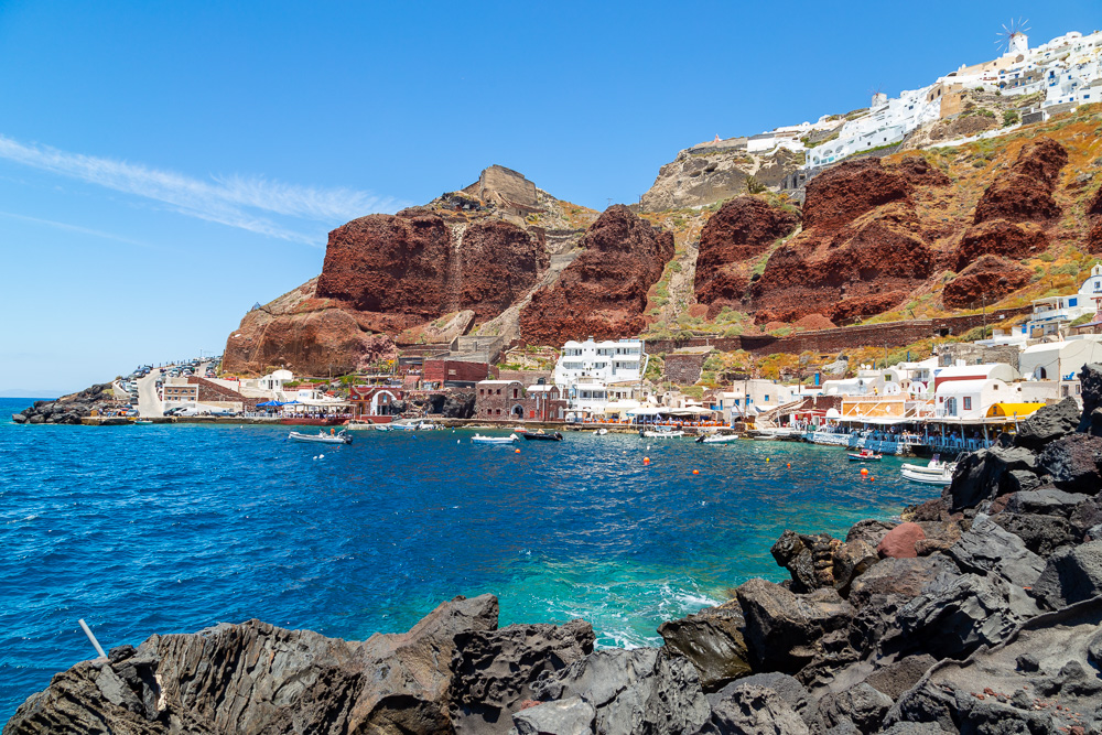 The old port on Santorini