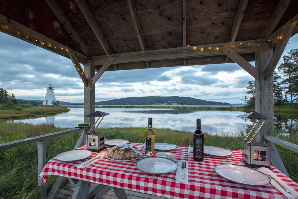 A picinic on an island near Baddeck, Nova Scotia.