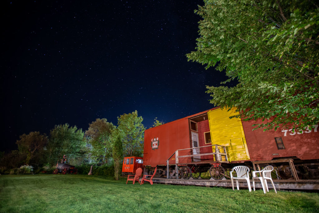 Sleep in a boxcar at the Train Station Inn in Tatamagouche, Nova Scotia.