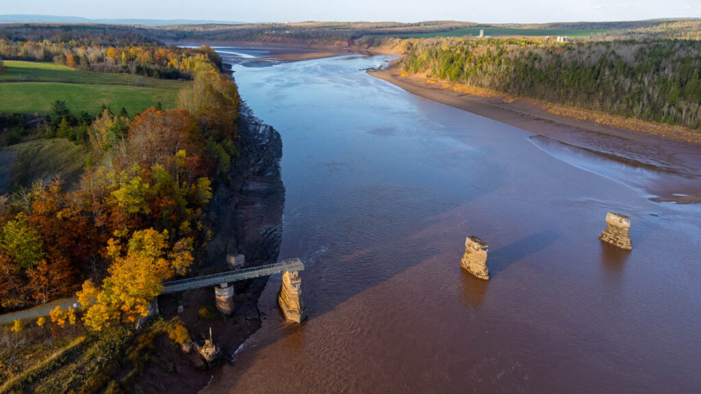 Fundy Tidal Interpretive Centre Viewing Platform Aerial