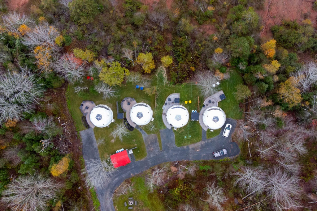 Gravity Luxury Domes from Above