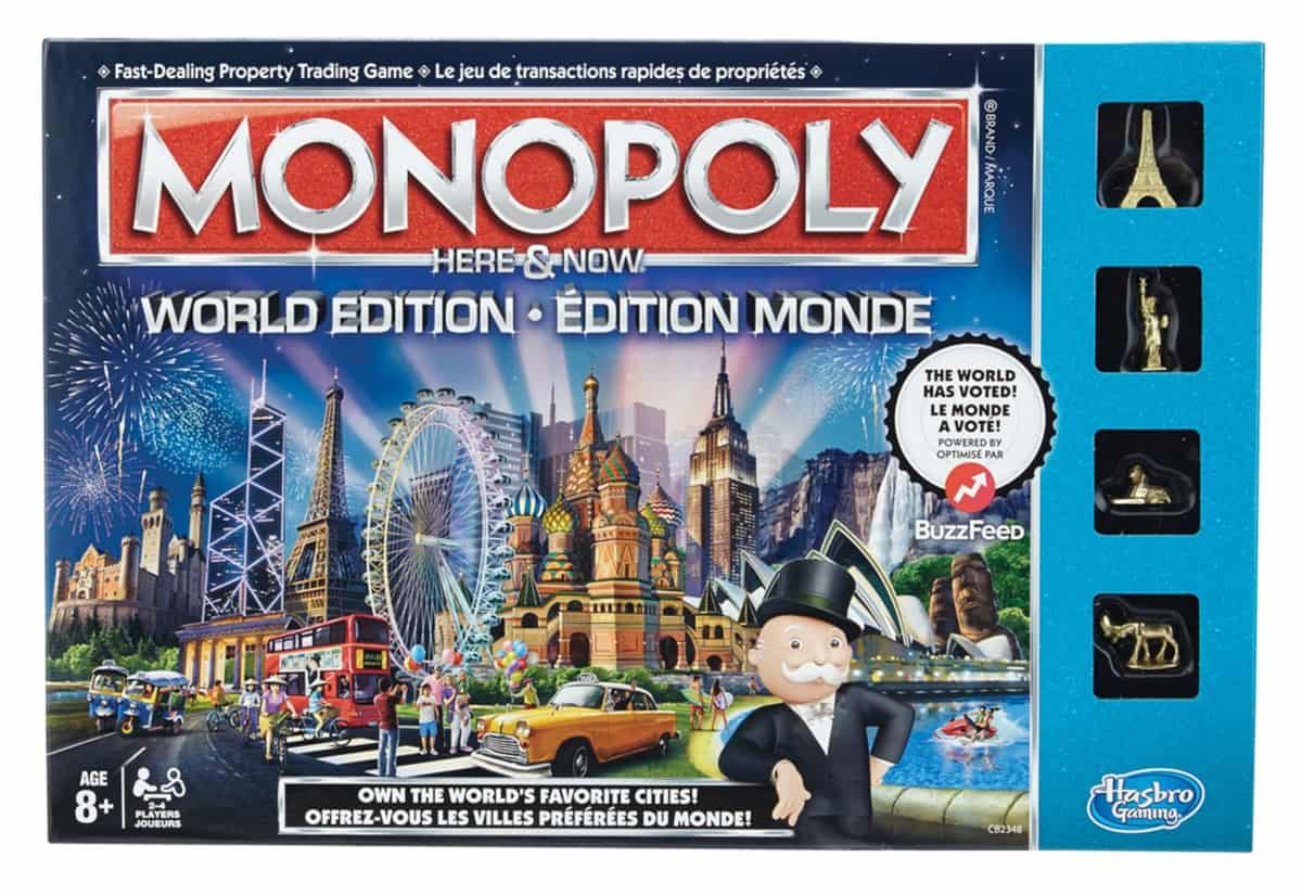 Monopoly Here and Now World Edition Travel Board Game