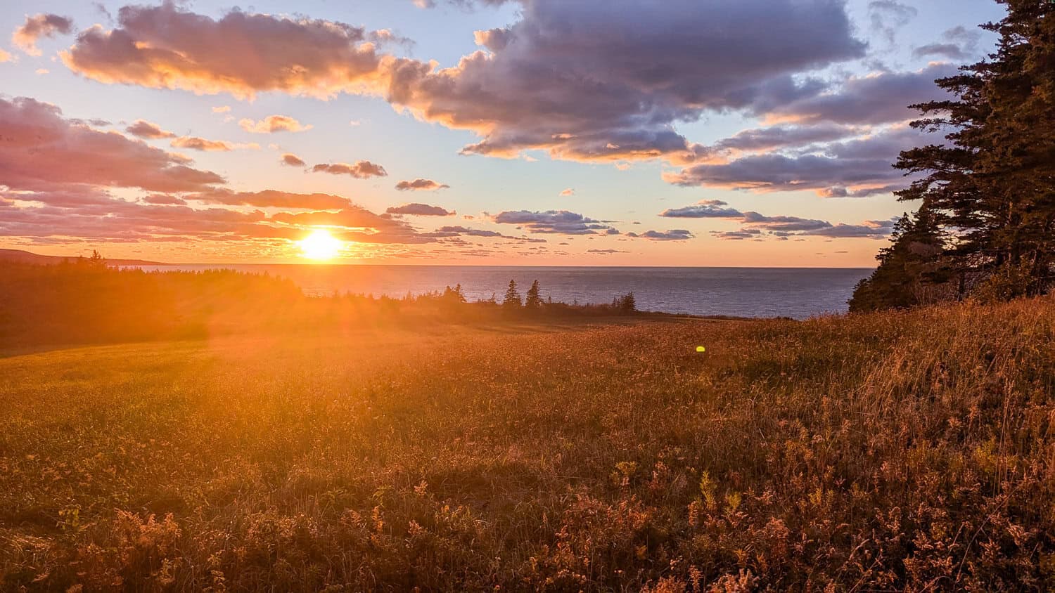 A sunset in the Annapolis Valley