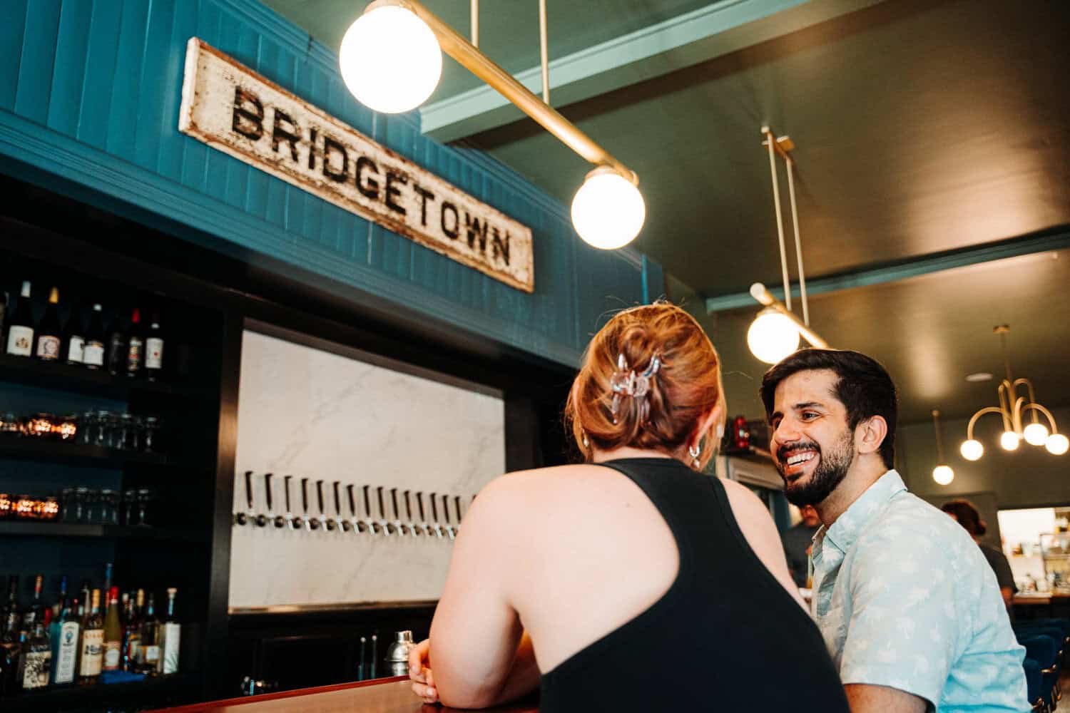 A couple dines at Junction Sixteen Bridgetown