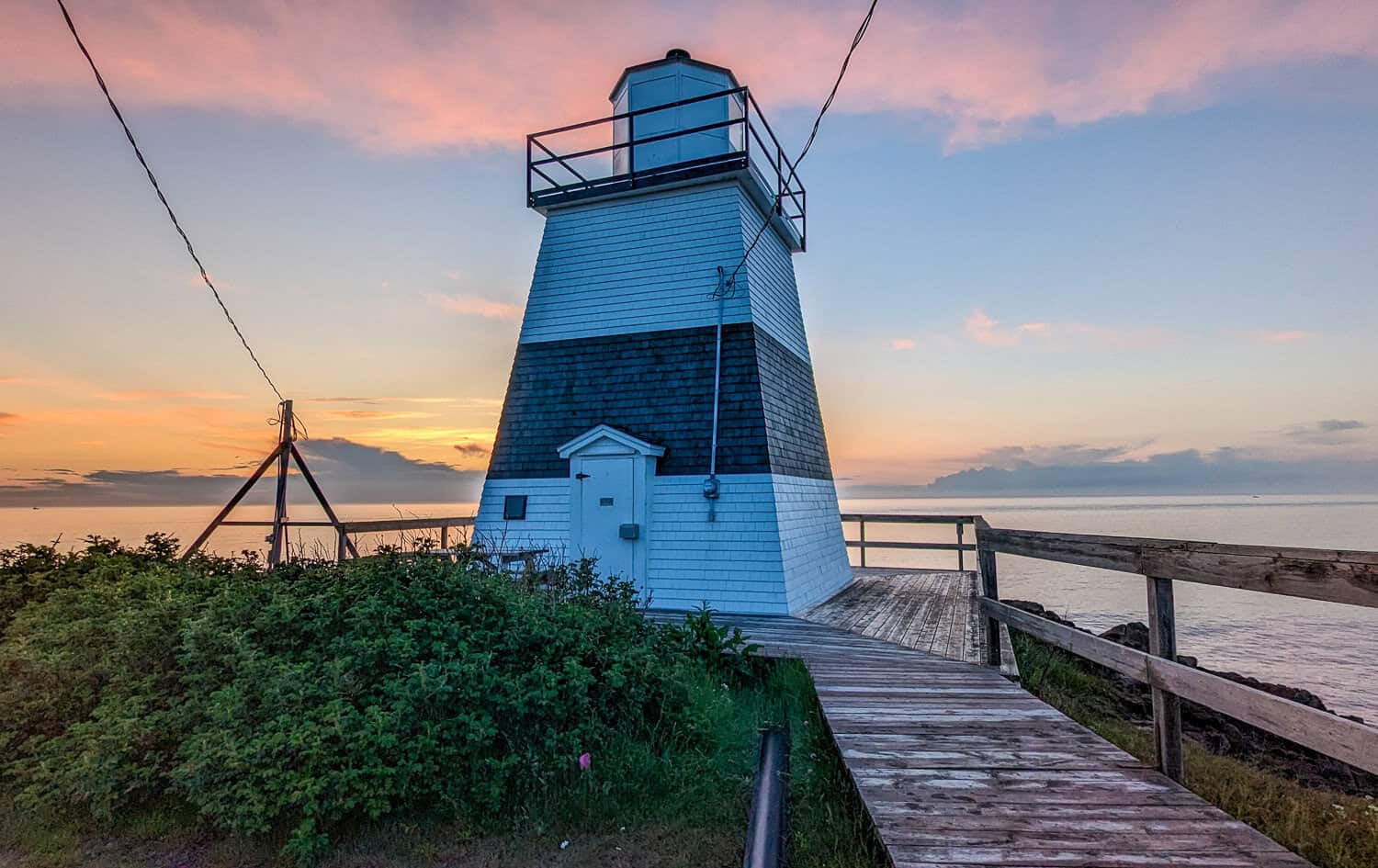 The Margaretsville Lighthouse at sunset